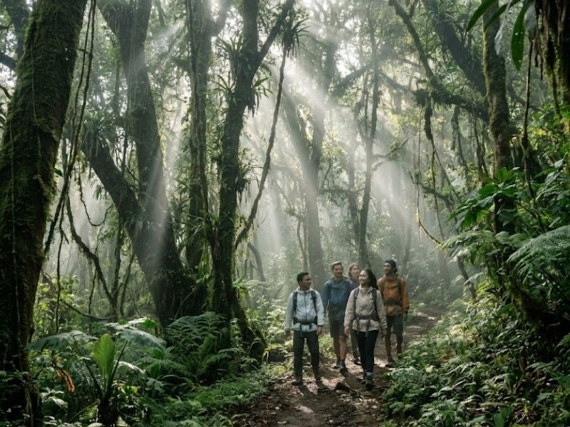 Trekking hutan Kawangan Gunung Rinjani