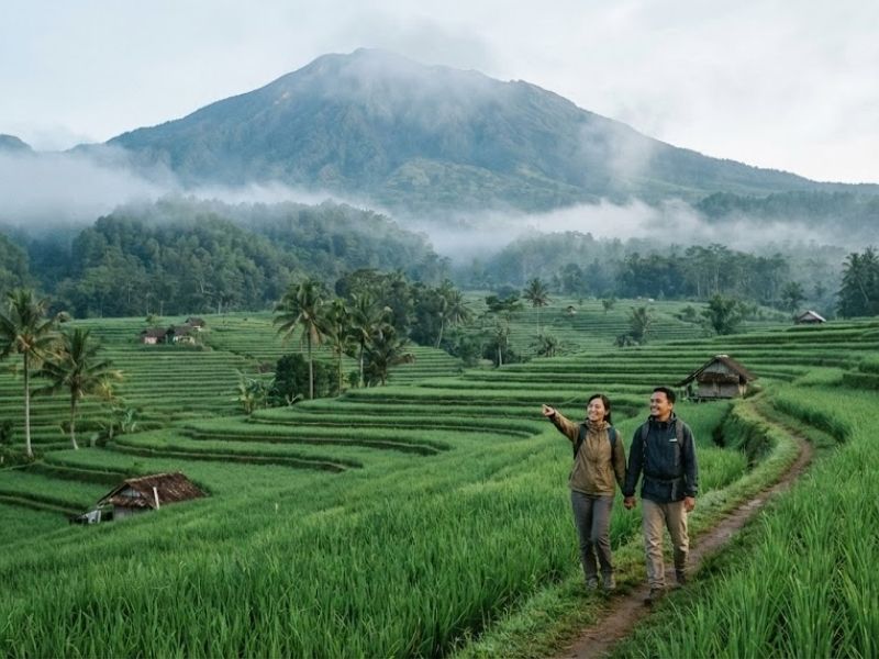 Wisata sawah terasering Tete Batu Lombok